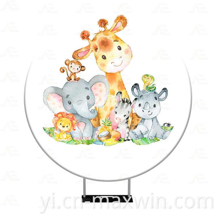 קייַלעכיק באַקדראַפּ Round Backdrop